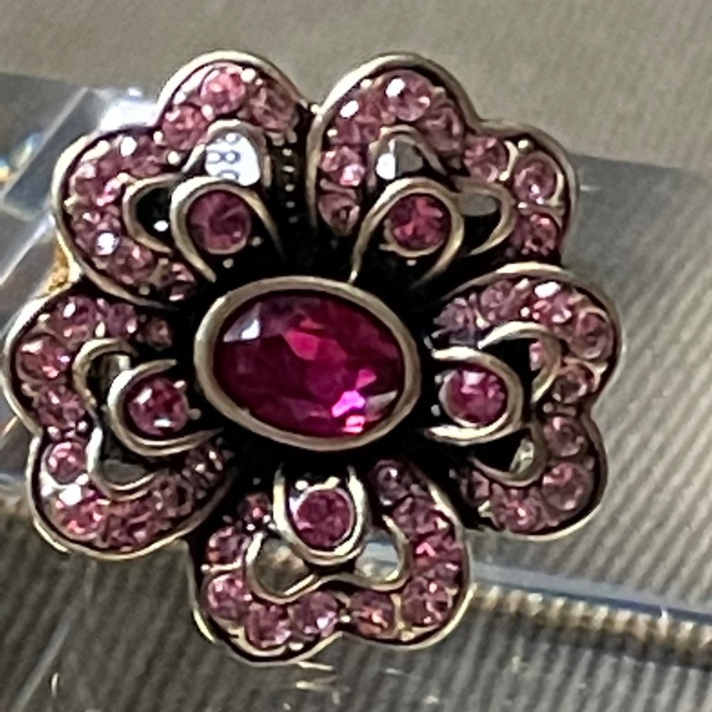 Heidi Daus "GARDEN GLAMOUR" Ring 7 ROSE - Picture 7 of 8